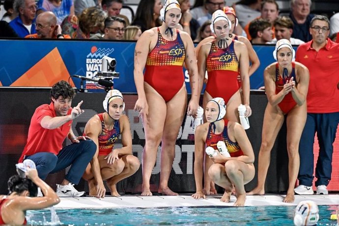 Archivo - Las jugadoras de la selección española femenina de waterpolo durante el Mundial de Fukuoka (Japón)