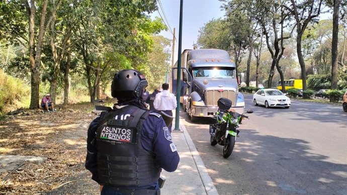 Archivo - Policía en Veracruz, México