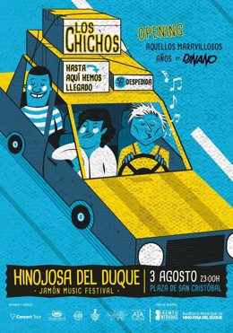 Archivo - Cartel del concierto de Los Chichos en Hinojosa del Duque.