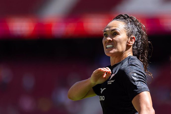 Archivo - Portia Woodman Wickliffe, durante un partido con la selección neozelandesa.