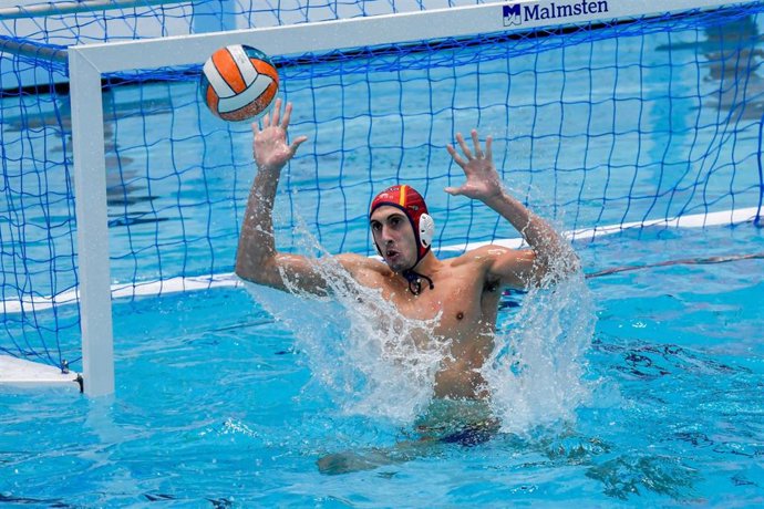 Archivo - Unai Aguirre con la selección española masculina de waterpolo