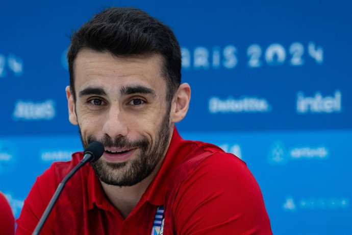 El boxeador español José Quiles, en rueda de prensa desde Paris 2024. 