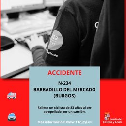 Gráfico elaborado por el @112cyl con los datos del accidente en la N-234 en Barbadillo del Mercado
