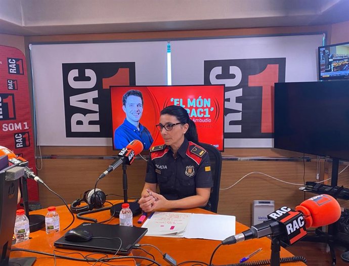 La portavoz de Mossos d'Esquadra, la inspectora Montserrat Escudé, durante la entrevista