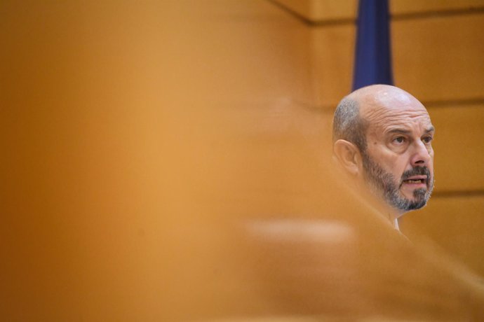 El presidente del Senado, Pedro Rollán, durante una sesión plenaria, en el Senado, a 31 de julio de 2024, en Madrid (España). El Pleno de la Cámara Alta aborda hoy el dictamen de la Comisión de Justicia referente a la Proposición de Ley Orgánica de reform