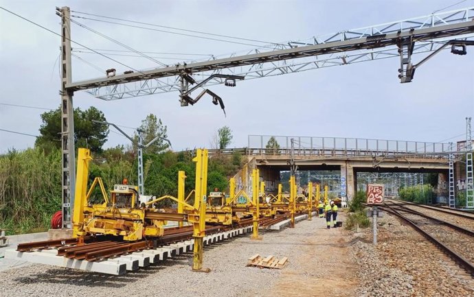 Obras de ADIF en Castellbisbal (Barcelona)