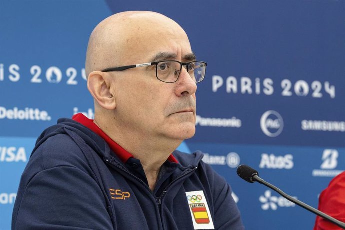 Jordi Ribera (ESP) attends during the Spain Media Day press conference ahead the Paris 24 Olympics Games at Olympic Village International Zone on July 24, 2024 in Paris, France.