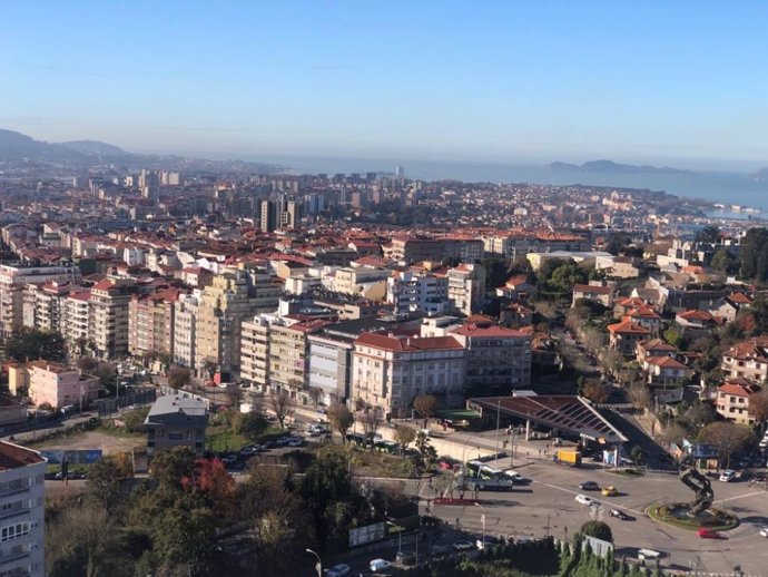 Imagen desde lo alto de Vigo.