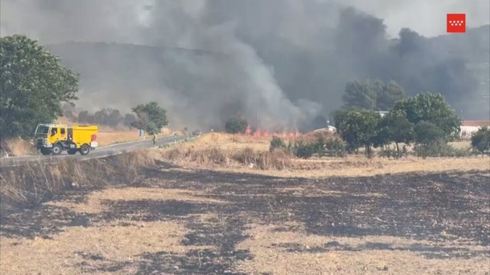 Incendio en Loeches (Madrid)