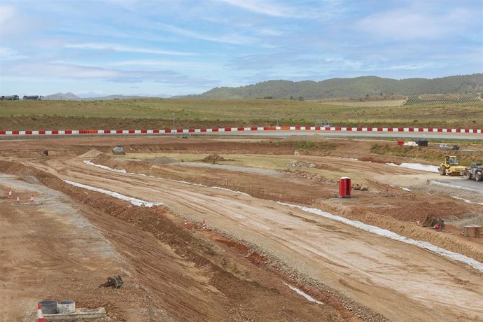 Imagen de las obras en el Circuito de Navarra