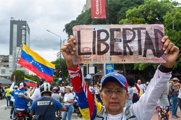 Manifestación contra el Gobierno en Venezuela