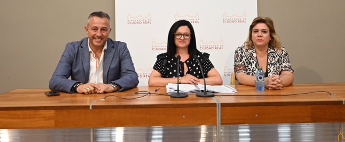 La portavoz del equipo de Gobierno en la Diputación, Rocío Zarco, durante una rueda de prensa.