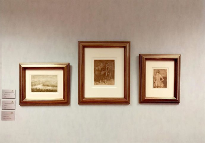 Imagen de los tres grabados restaurados