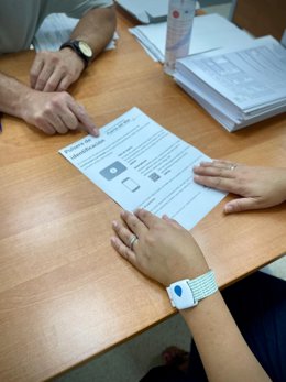Pulsera identificativa para pacientes quirúrgicos.