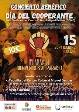 Cartel anunciador del concierto del Día del Cooperante