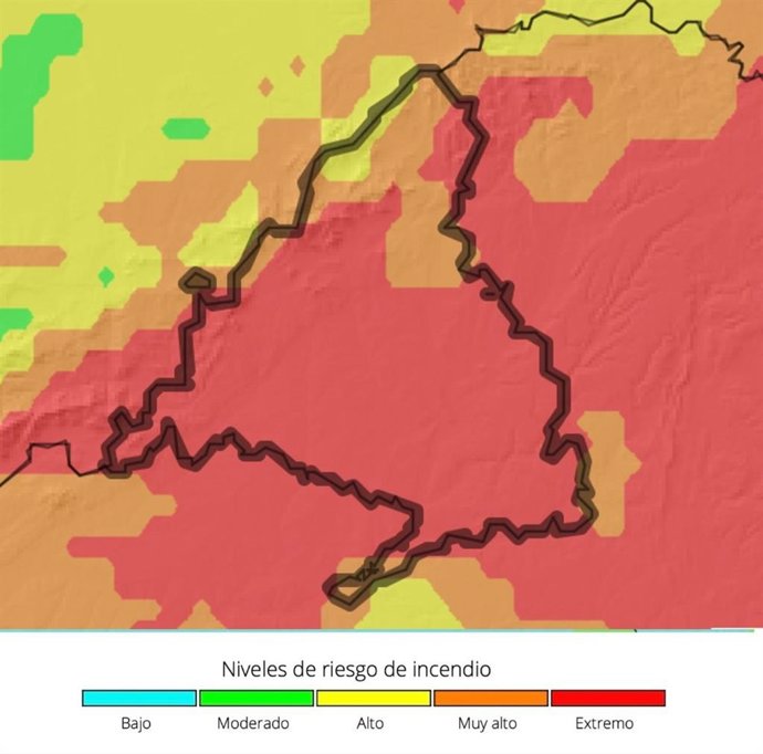 Suspendido el uso de fuego y maquinaria esta tarde cerca de las zonas forestales por el elevado riesgo de incendios