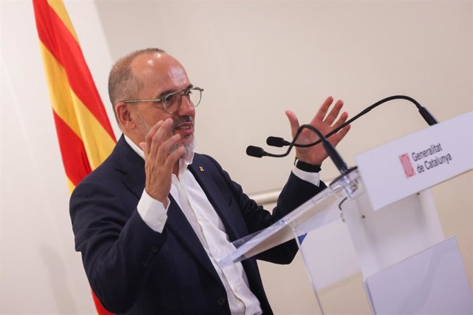 El conseller de Derechos Sociales, Carles Campuzano, en la presentación de la herramienta wSocial