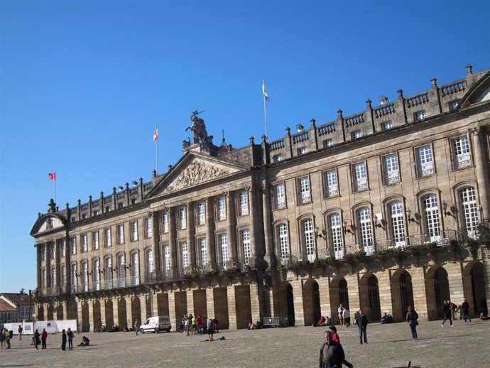 Archivo - Pazo de Raxoi, sede do Concello de Santiago