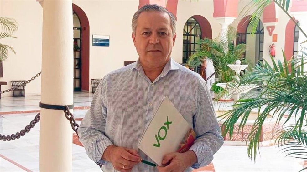 El portavoz de Vox en el Ayuntamiento de Alcalá de Guadaíra (Sevilla), Evaristo Téllez.