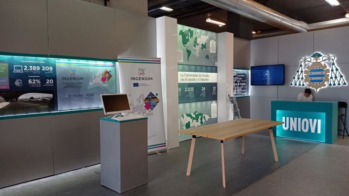 El stand Universidad de Oviedo, 67 Feria Internacional de Muestras de Asturias, Gijón.