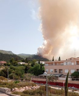 Imagen del incendio tomada por un vecino