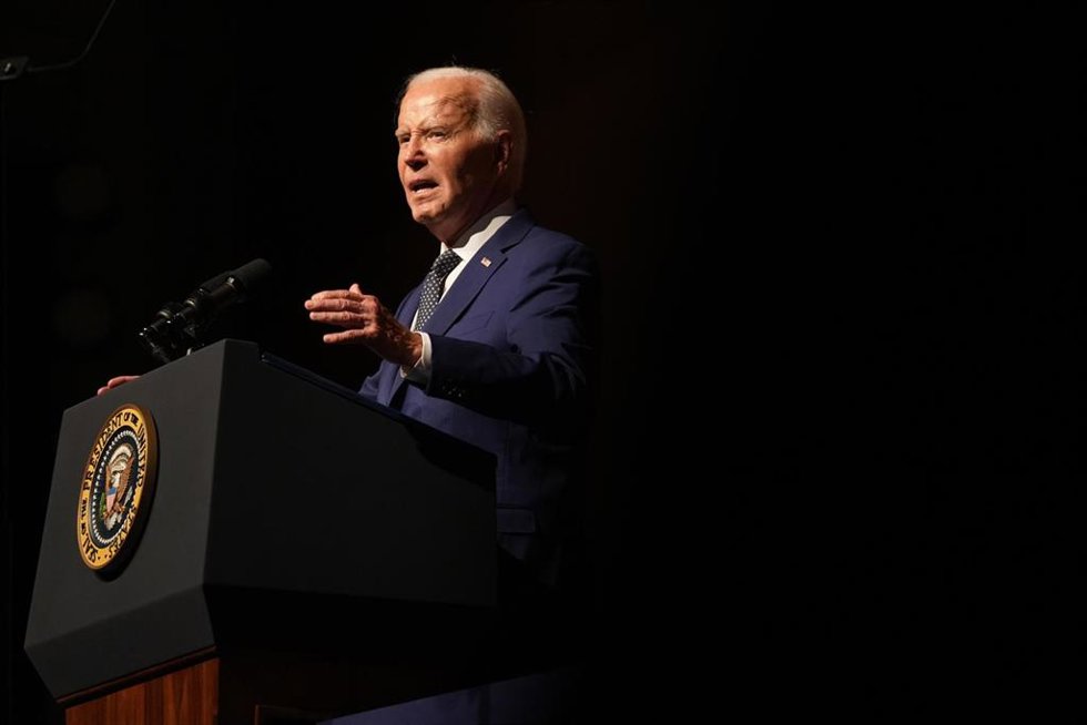 July 29, 2024: U.S. President JOE BIDEN gives an address at the LBJ Presidential Library to commemorate the 60th anniversary of the Civil Rights Act Monday, July 29, 2024, in Austin.