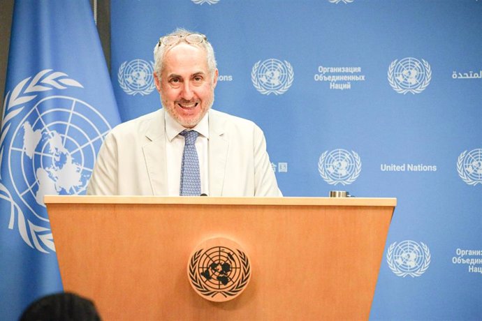 Archivo - El portavoz del secretario general de la ONU, Stéphane Dujarric