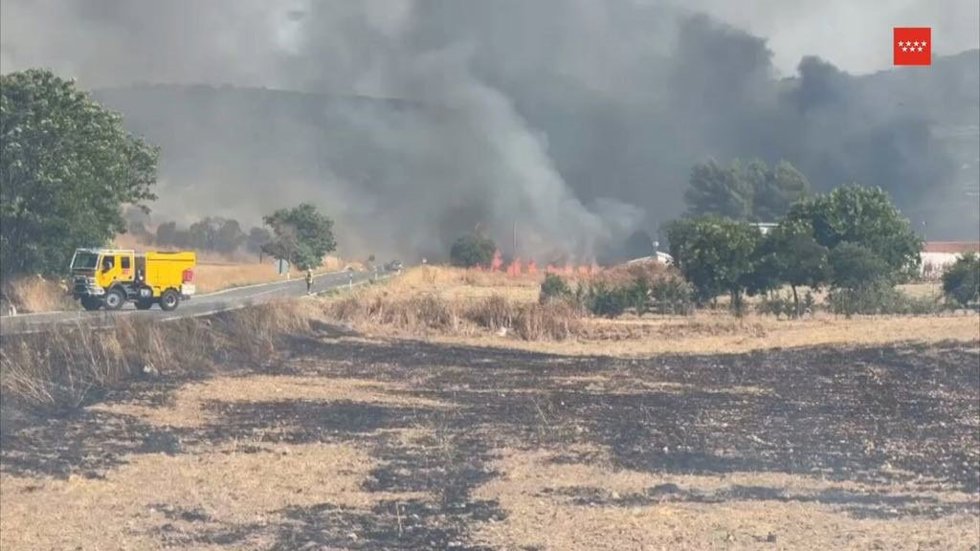Incendio en Loeches (Madrid)