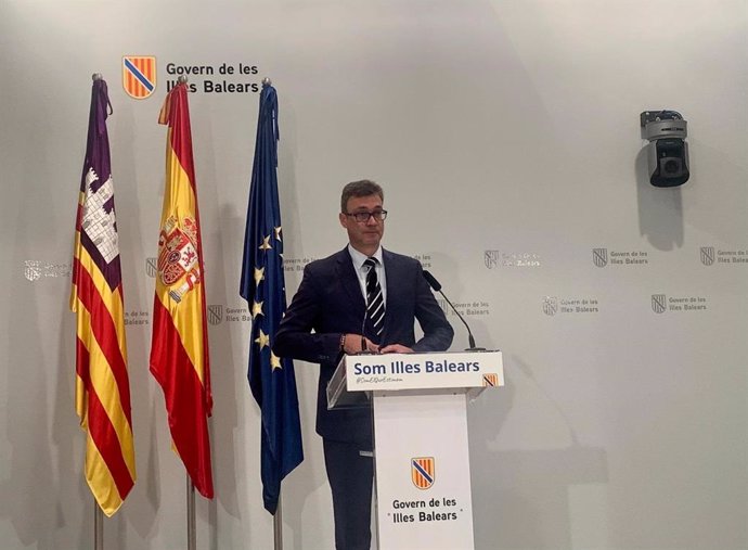 El portavoz del Govern, Antoni Costa, en la rueda de prensa posterior al Consell de Govern