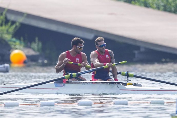 Los remeros españoles Javier Garcia y Jaime Canalejo en los Juegos Olímpicos de París 2024.