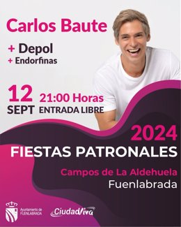 Uno de los carteles de las fiestas patronales de Fuenlabrada 2024