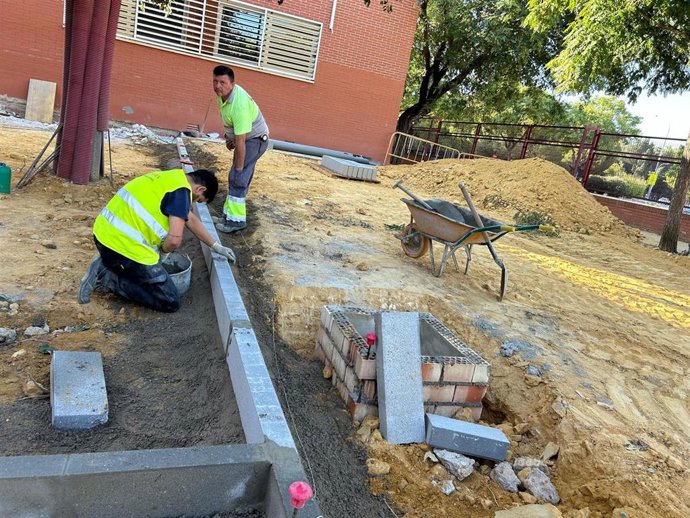 Obras en el CEIP Ángel Ganivet de Sevilla Este.