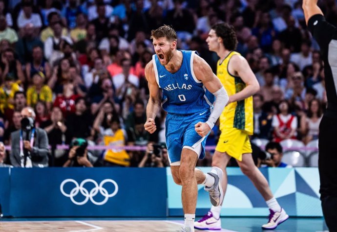 Imagen del Australia-Grecia de baloncesto en los Juegos Olímpicos de París 2024