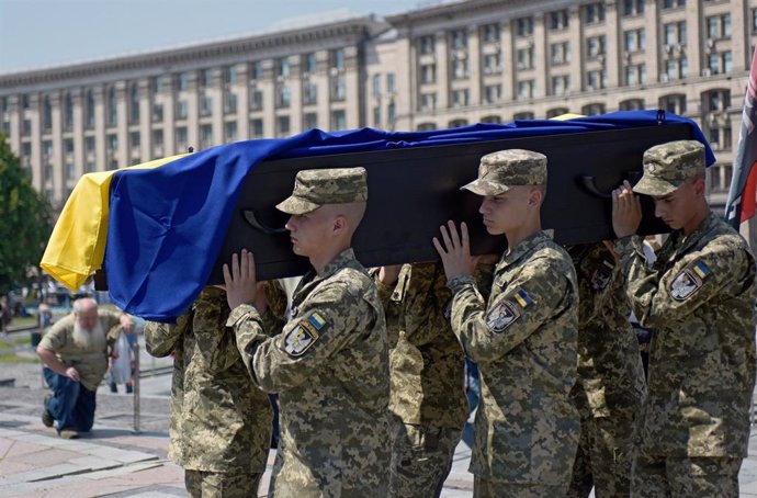 Un funeral de un militar ucraniano (Archivo)