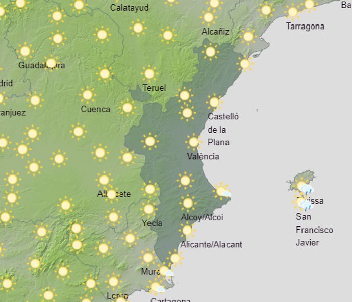 Predicción meteorológica para este sábado, 3 de agosto
