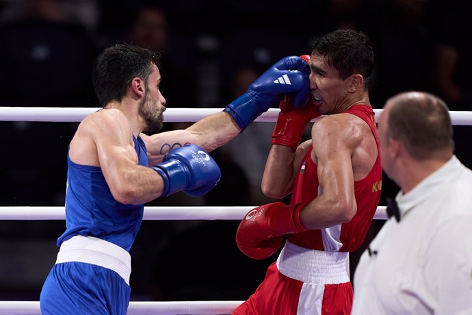 José Quiles durante su combate de cuartos de Paris 2024