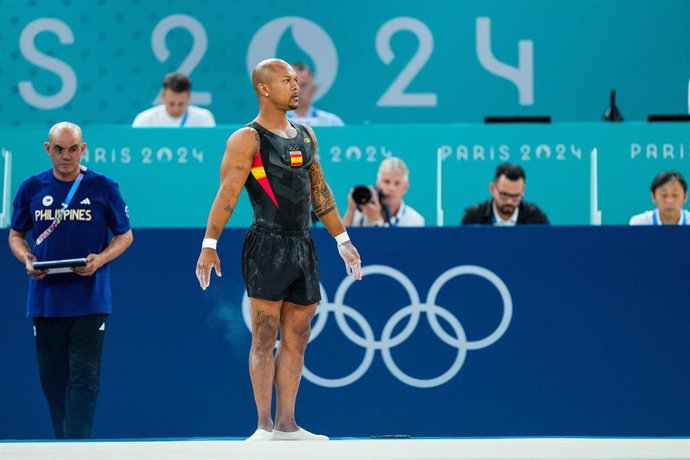 El gimnasta español Ray Zapata en los Juegos Olímpicos de París