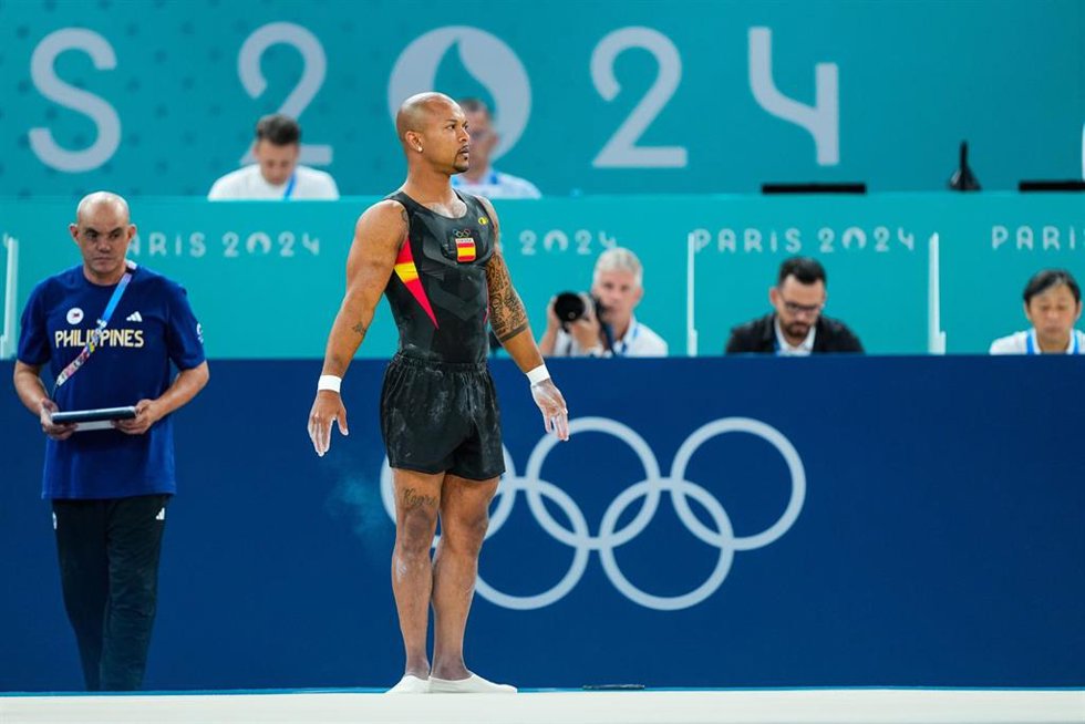 El gimnasta español Ray Zapata en los Juegos Olímpicos de París