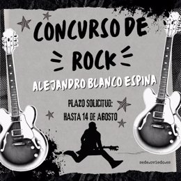 Cartel concurso de rock Ciudad de Oviedo.