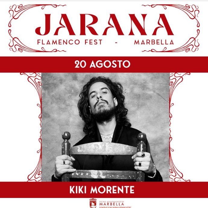 Cartel de Kiki Morente  en Festival Jarana de Marbella