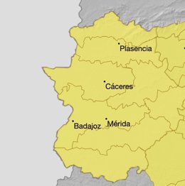 La comunidad autónoma de Extremadura activa este domingo la alerta amarilla por altas temperaturas