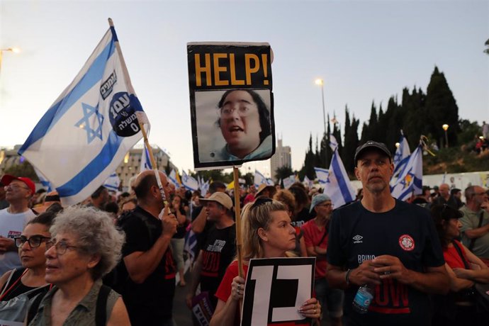 Manifestación contra Benjamin Netanyahu en Jerusalén