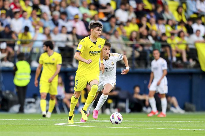 Archivo - Jorge Cuenca of Villarreal in action during the Spanish league, La Liga EA Sports, football match played between Villarreal CF and Real Madrid CF at La Ceramica stadium on May 19, 2024, in Valencia, Spain.
