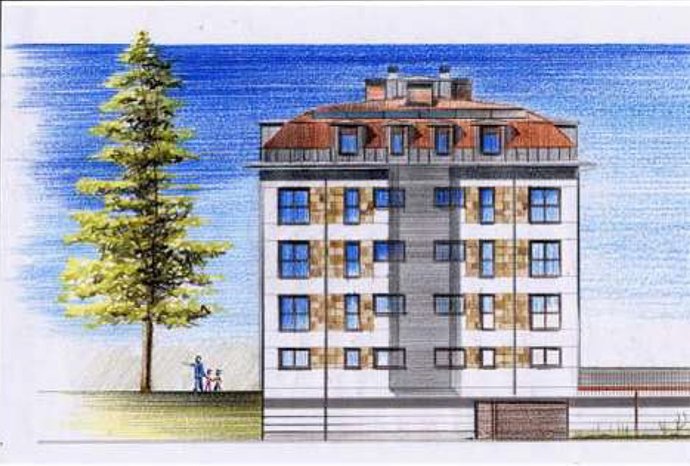 Imagen del alzado de las viviendas de Reinosa