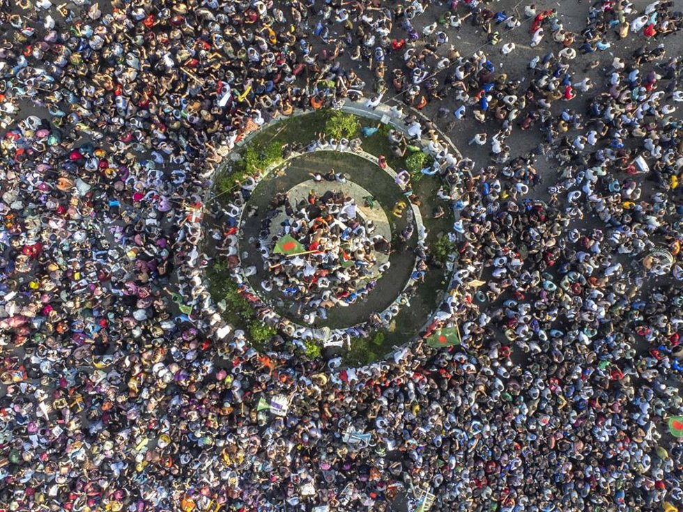 Imagen de archivo de protestas en Bangladesh