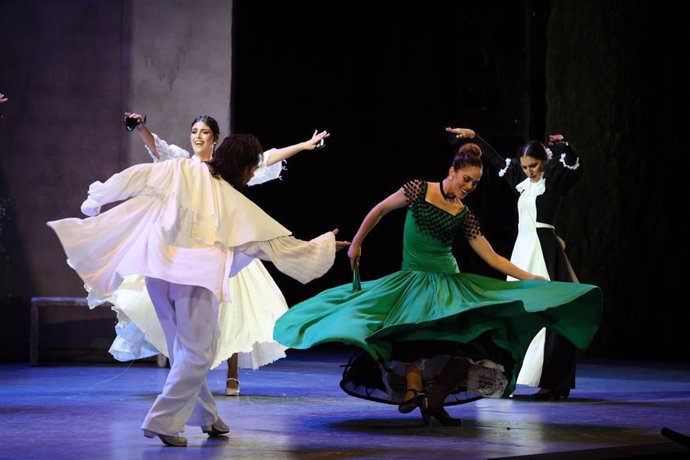 El Ballet Flamenco de Andalucía en el estreno de 'Pineda. Romance Popular en tres actos'.