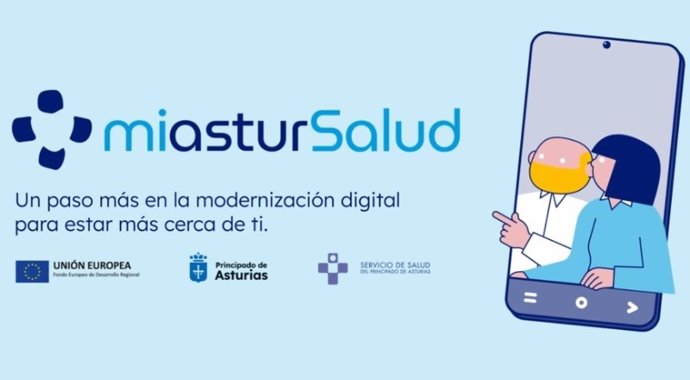 Infografía sobre la aplicación móvil 'MiAsturSalud'.