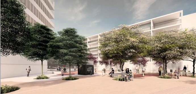 Imagen de futura reforma urbanística en una zona del barrio de la Prosperitat de Barcelona, en el distrito de Nou Barris