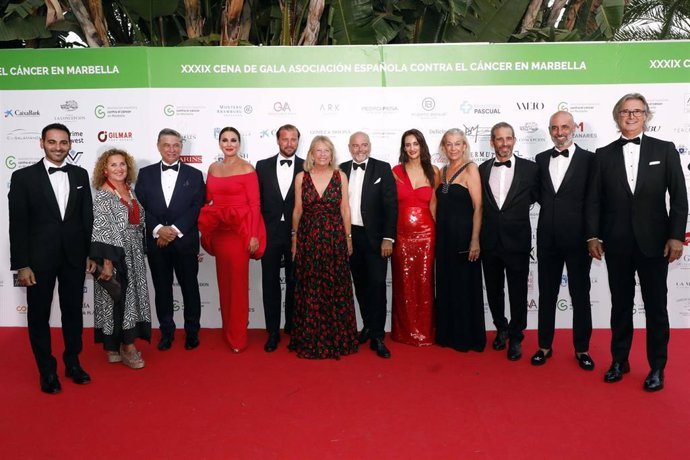 La alcaldesa de Marbella (Málaga), Ángeles Muñoz, en la XXXIX Cena de Gala de la Asociación Española Contra el Cáncer (AECC) de Marbella.