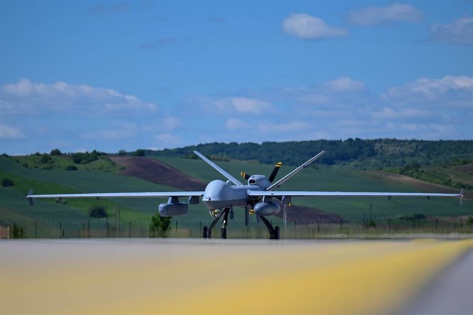 Archivo - Un dron MQ-9 Reaper